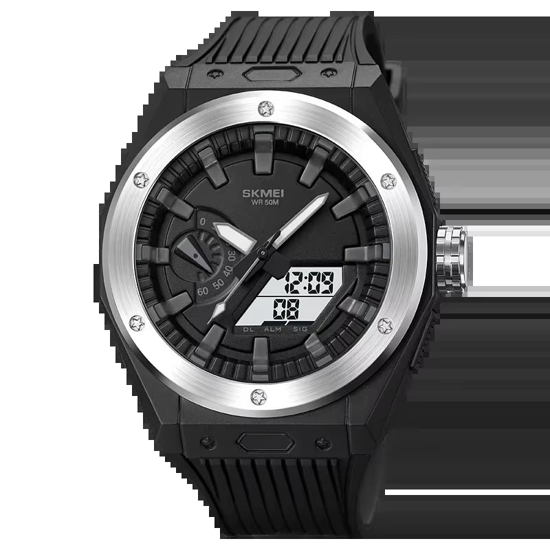 2103 New Sport Watch Men LED Digital Watch 3 Time Chrono Digital Wristwatches 50M Waterproof Alarm Clock Relogio Masculino