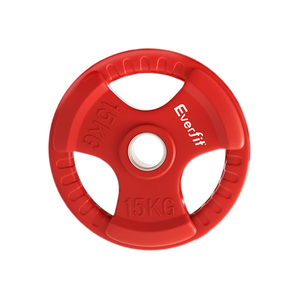 Everfit Weight Plates Olympic 15Kg Dumbbell Barbell Plate Weight Lifting Gym