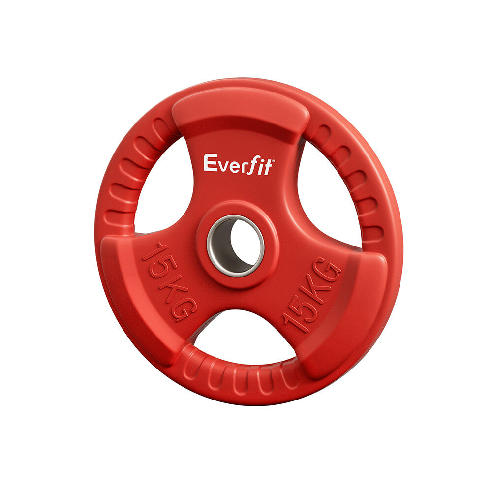 Everfit Weight Plates Olympic 15Kg Dumbbell Barbell Plate Weight Lifting Gym