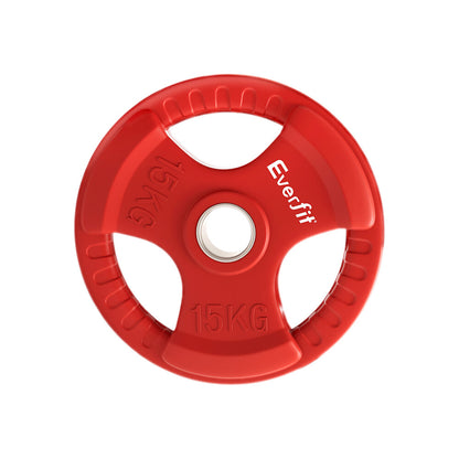 Everfit Weight Plates Olympic 15Kg Dumbbell Barbell Plate Weight Lifting Gym